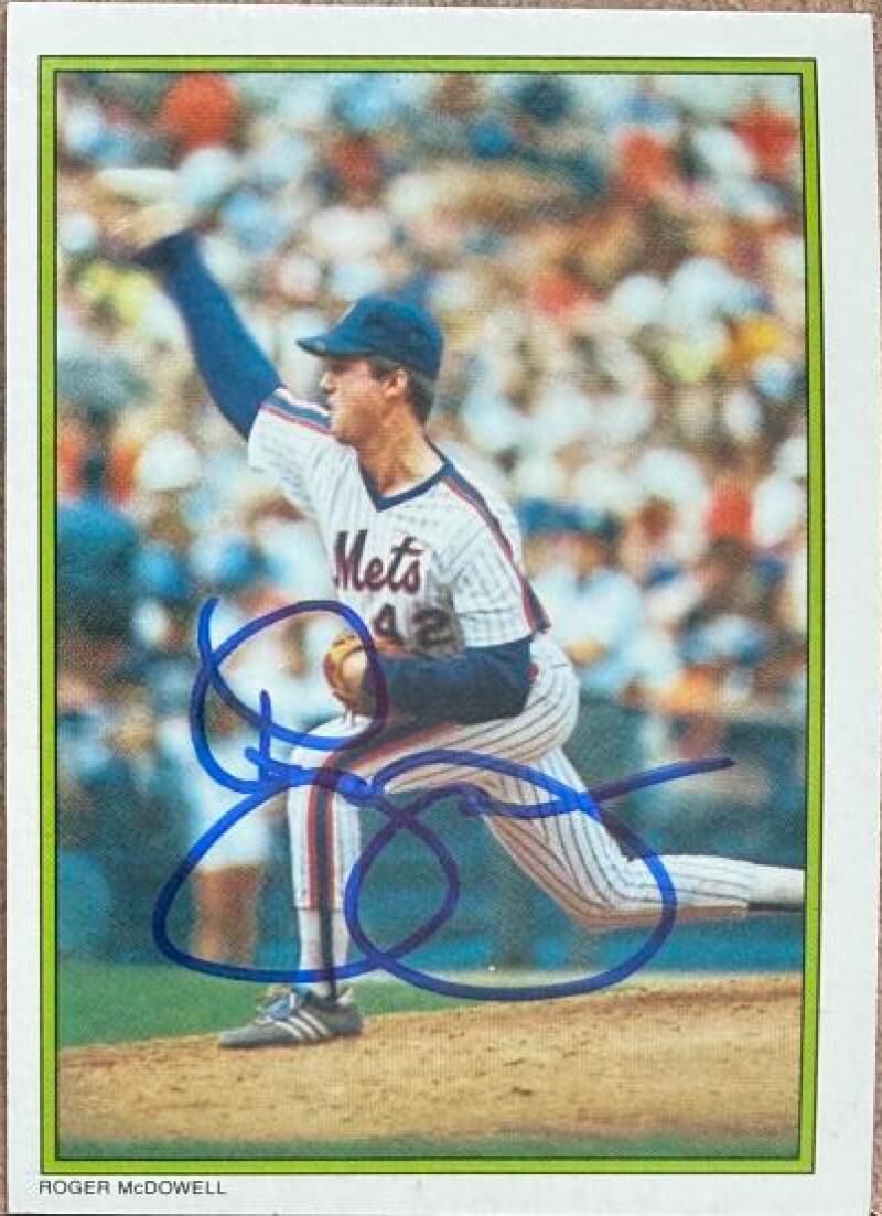 Roger McDowell Signed 1986 Topps All-Star Glossy Baseball Card - New York Mets #39