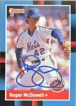 Roger McDowell Signed 1988 Donruss Baseball Card - New York Mets #651