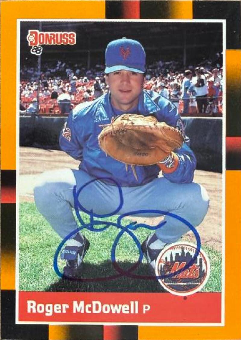 Roger McDowell Signed 1988 Donruss Baseball's Best Baseball Card - New York Mets #126