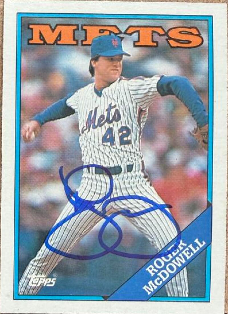 Roger McDowell Signed 1988 Topps Baseball Card - New York Mets #355