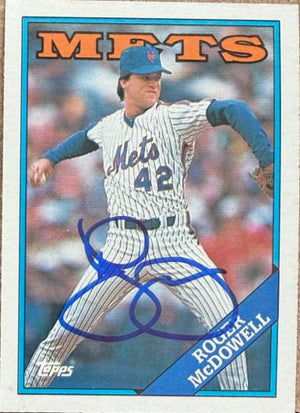 Roger McDowell Signed 1988 Topps Baseball Card - New York Mets #355