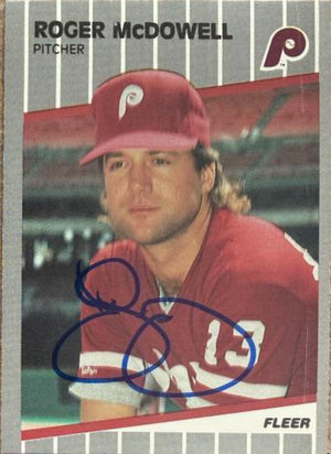 Roger McDowell Signed 1989 Fleer Update Baseball Card - Philadelpia Phillies #U-110