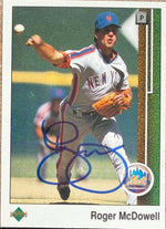 Roger McDowell Signed 1989 Upper Deck Baseball Card - New York Mets #296