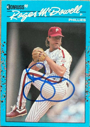 Roger McDowell Signed 1990 Donruss Best of the NL Baseball Card - Philadelphia Phillies #57
