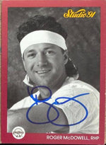 Roger McDowell Signed 1991 Studio Baseball Card - Philadelphia Phillies #217