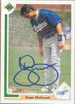 Roger McDowell Signed 1991 Upper Deck Final Edition Baseball Card - Los Angeles Dodgers #57F