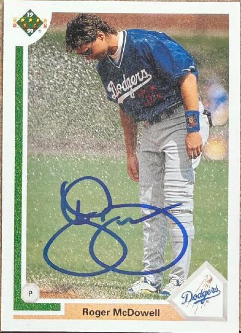 Roger McDowell Signed 1991 Upper Deck Final Edition Baseball Card - Los Angeles Dodgers #57F