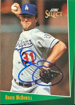 Roger McDowell Signed 1993 Score Select Baseball Card - Los Angeles Dodgers #375