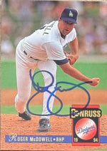 Roger McDowell Signed 1994 Donruss Baseball Card - Los Angeles Dodgers #207
