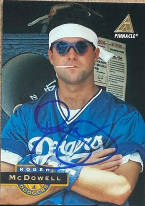 Roger McDowell Signed 1994 Pinnacle Baseball Card - Los Angeles Dodgers #339