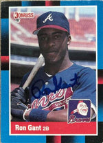 Ron Gant Signed 1988 Donruss Baseball Card - Atlanta Braves - PastPros