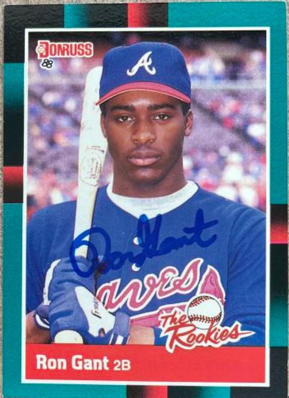 Ron Gant Signed 1988 Donruss Rookies Baseball Card - Atlanta Braves - PastPros