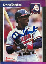 Ron Gant Signed 1989 Donruss Baseball Card - Atlanta Braves
