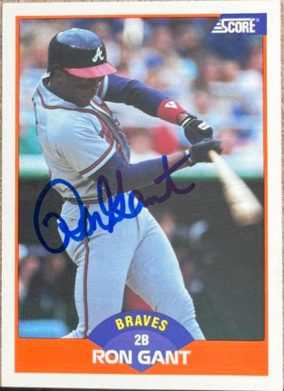 Ron Gant Signed 1989 Score Baseball Card - Atlanta Braves - PastPros