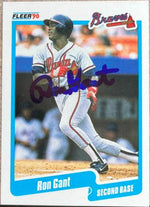 Ron Gant Signed 1990 Fleer Baseball Card - Atlanta Braves - PastPros