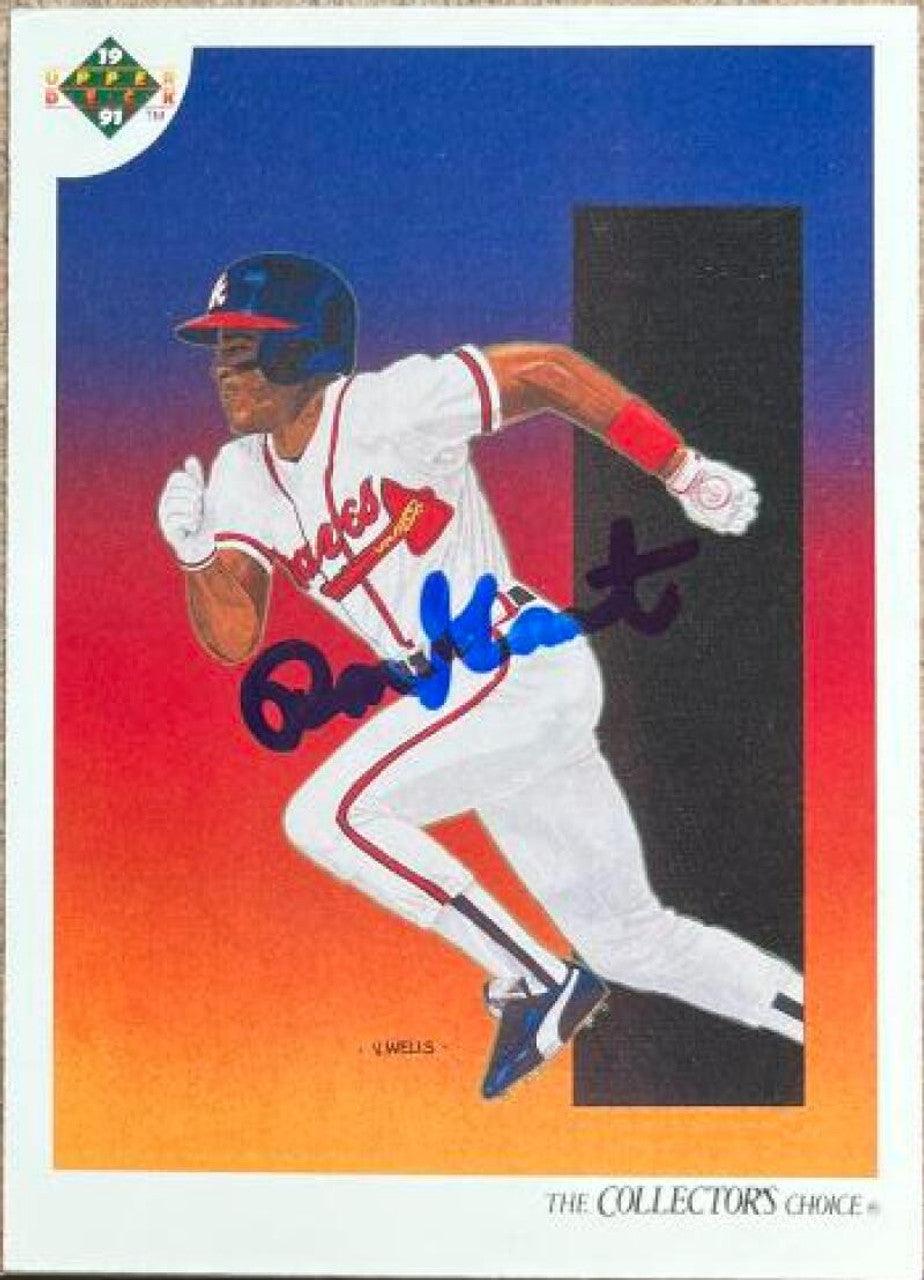 Ron Gant Signed 1991 Upper Deck Baseball Card - Atlanta Braves #82 - PastPros