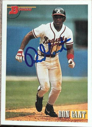 Ron Gant Signed 1993 Bowman Baseball Card - Atlanta Braves - PastPros