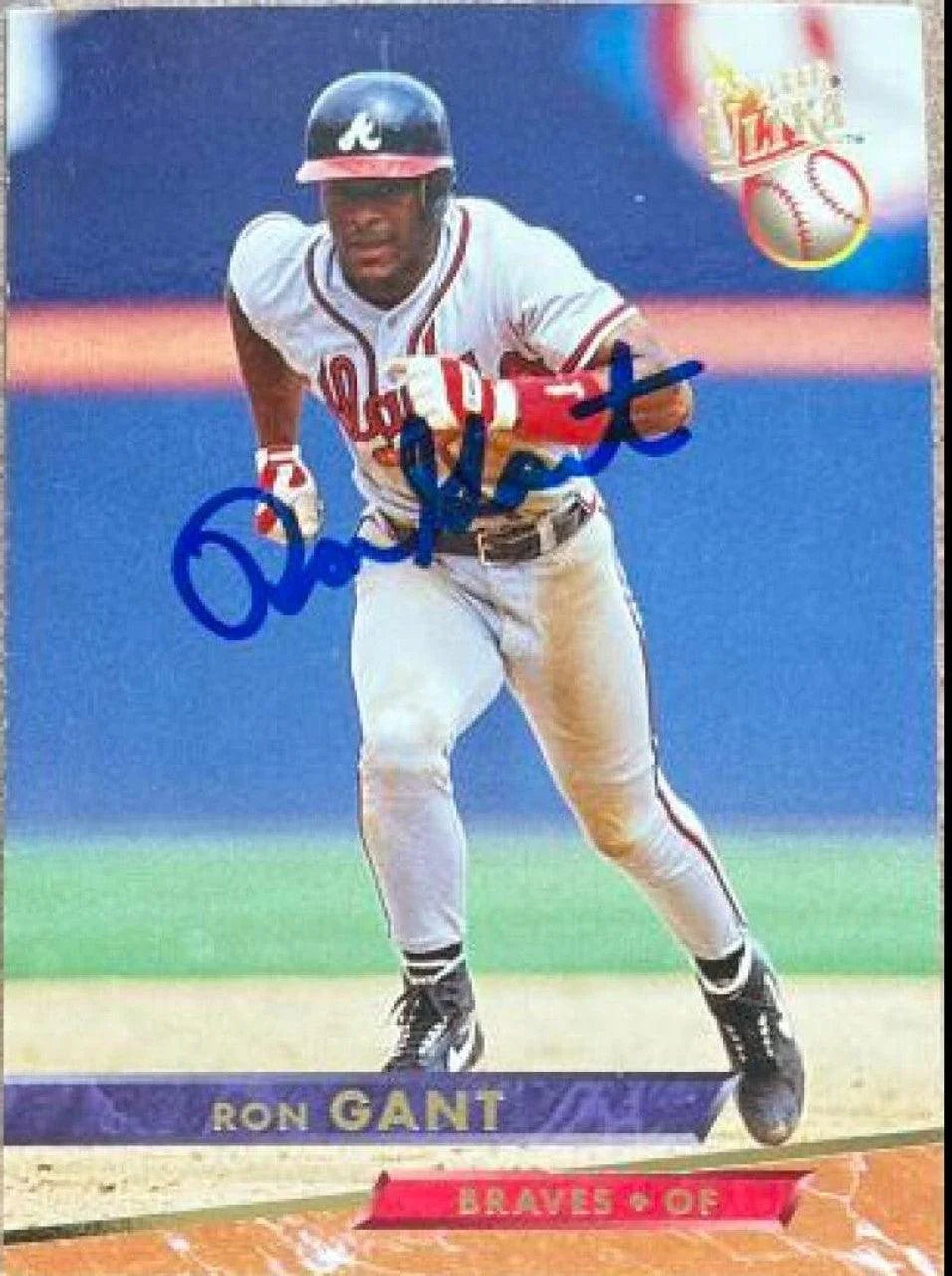 Ron Gant Signed 1993 Fleer Ultra Baseball Card - Atlanta Braves