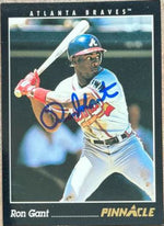 Ron Gant Signed 1993 Pinnacle Baseball Card - Atlanta Braves