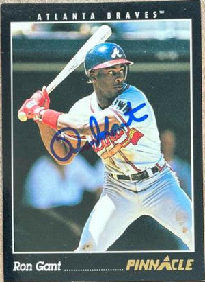 Ron Gant Signed 1993 Pinnacle Baseball Card - Atlanta Braves - PastPros