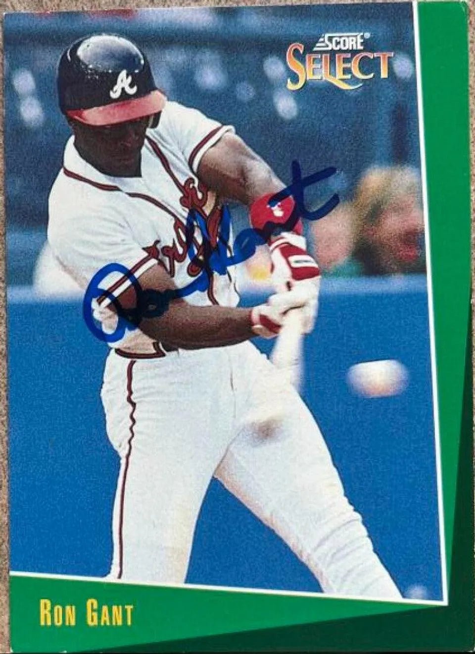 Ron Gant Signed 1993 Score Select Baseball Card - Atlanta Braves