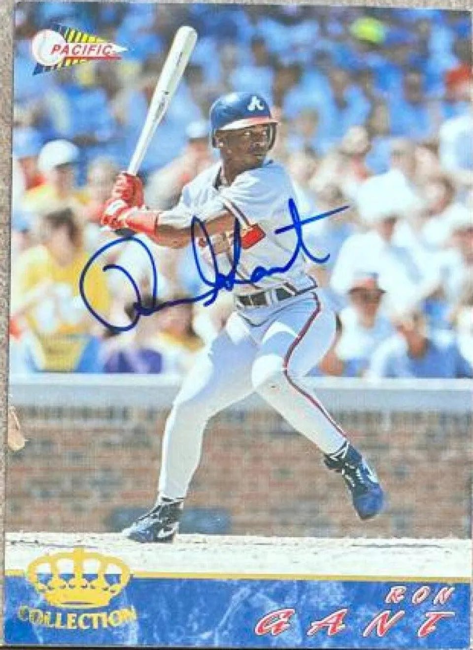 Ron Gant Signed 1994 Pacific Baseball Card - Atlanta Braves