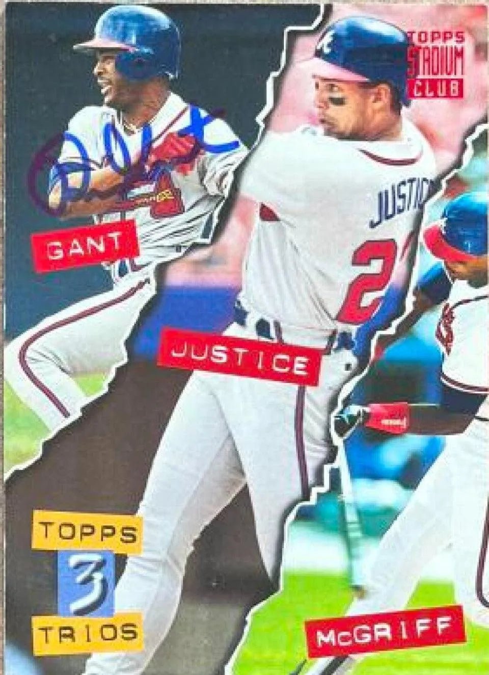 Ron Gant Signed 1994 Stadium Club Baseball Card - Atlanta Braves #111