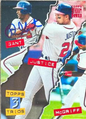 Ron Gant Signed 1994 Stadium Club Baseball Card - Atlanta Braves #111