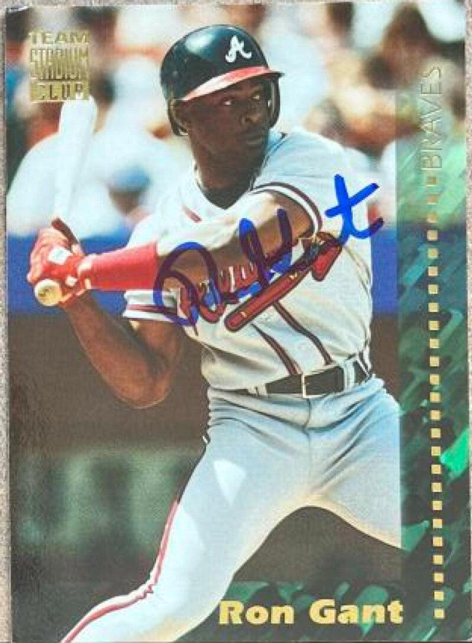 Ron Gant Signed 1994 Stadium Club Team Baseball Card - Atlanta Braves - PastPros