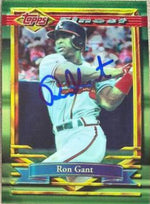 Ron Gant Signed 1994 Topps Finest Baseball Card - Atlanta Braves