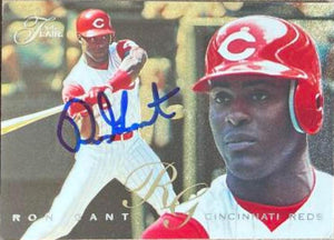 Ron Gant Signed 1995 Flair Baseball Card - Cincinnati Reds - PastPros