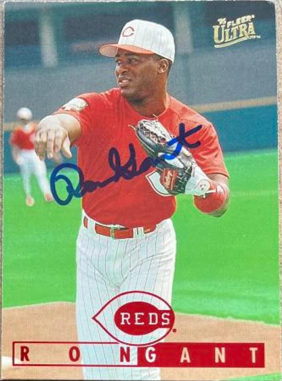 Ron Gant Signed 1995 Fleer Ultra Baseball Card - Cincinnati Reds