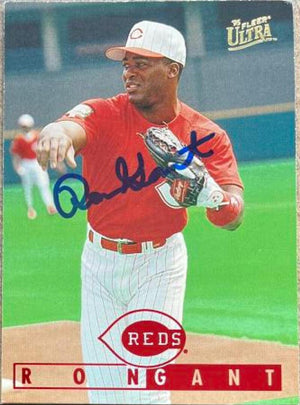 Ron Gant Signed 1995 Fleer Ultra Baseball Card - Cincinnati Reds - PastPros
