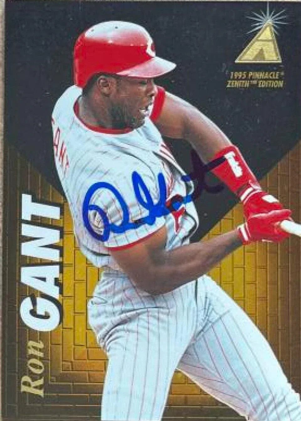 Ron Gant Signed 1995 Pinnacle Zenith Baseball Card - Cincinnati Reds