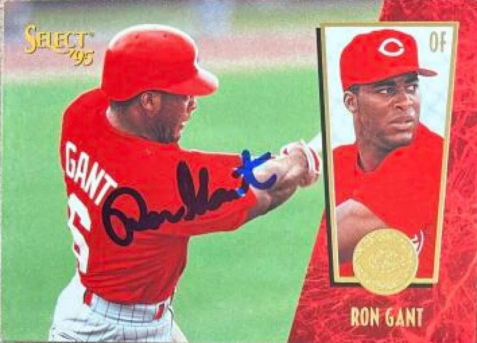 Ron Gant Signed 1995 Score Select Baseball Card - Cincinnati Reds