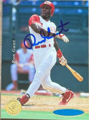 Ron Gant Signed 1995 SP Championship Baseball Card - Cincinnati Reds