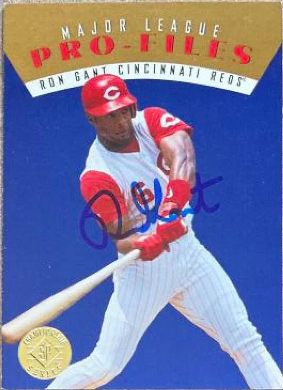 Ron Gant Signed 1995 SP Platinum Power Baseball Card - Cincinnati Reds