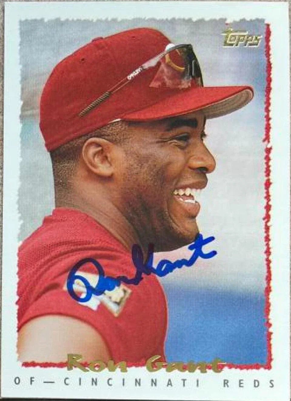 Ron Gant Signed 1995 Topps Baseball Card - Cincinnati Reds