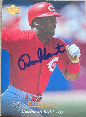 Ron Gant Signed 1995 Upper Deck Baseball Card - Cincinnati Reds - PastPros