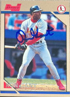 Ron Gant Signed 1996 Bowman Baseball Card - Cincinnati Reds - PastPros