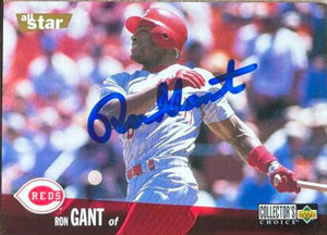 Ron Gant Signed 1996 Collector's Choice All-Star Baseball Card - Cincinnati Reds