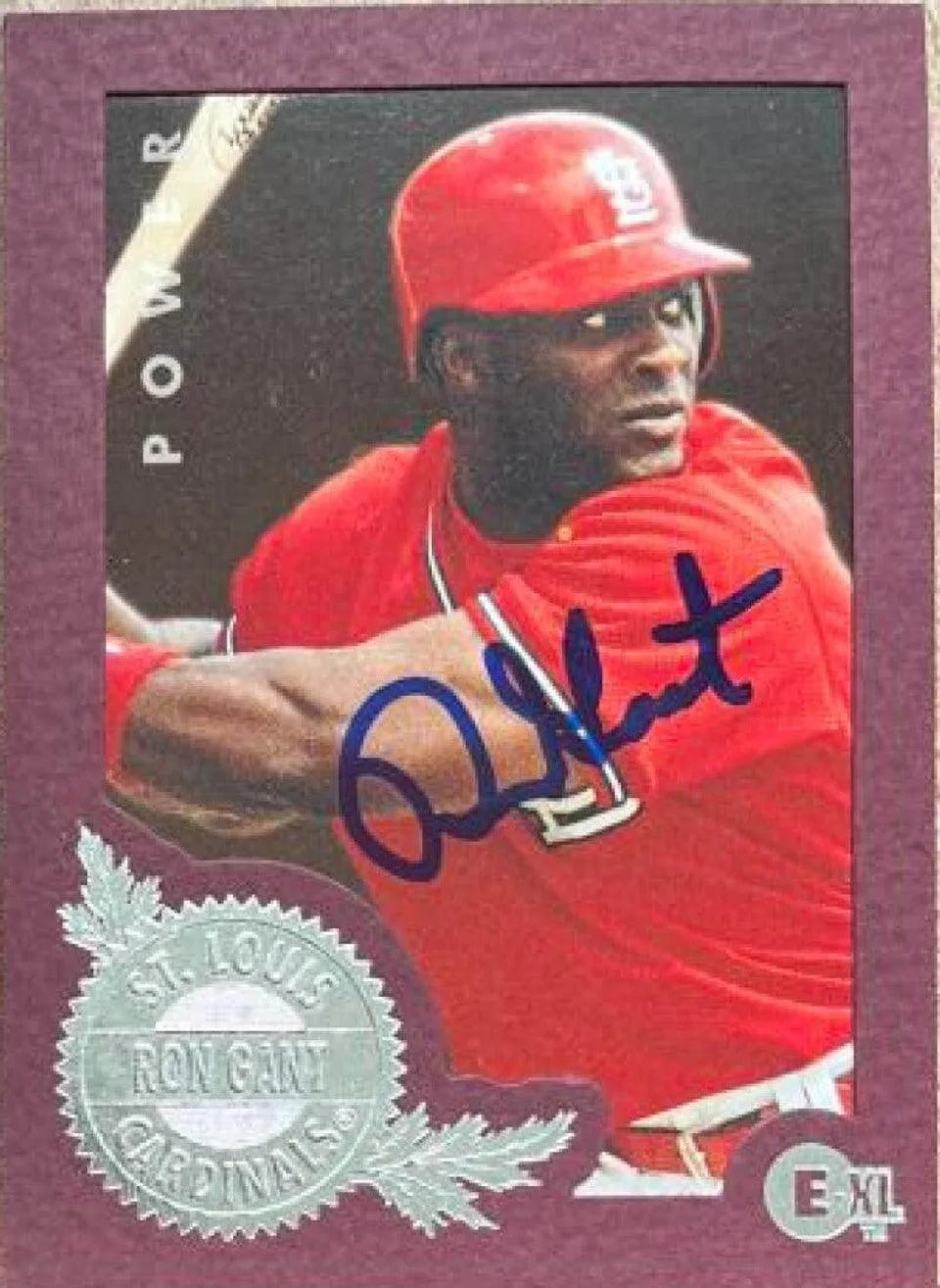 Ron Gant Signed 1996 E-Motion XL Baseball Card - Cincinnati Reds