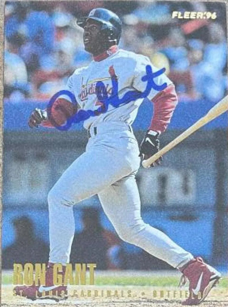 Ron Gant Signed 1996 Fleer Update Baseball Card - St Louis Cardinals