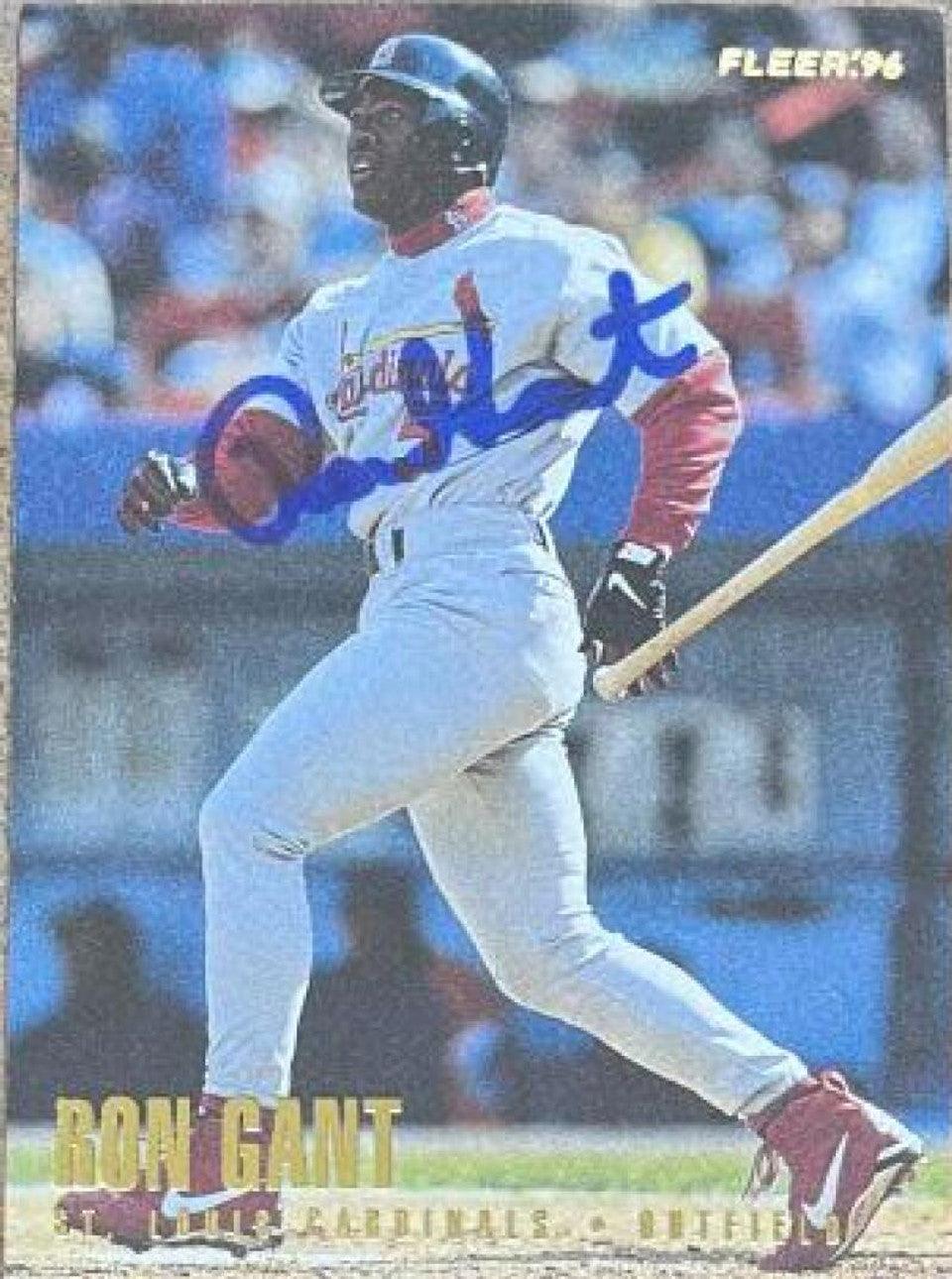 Ron Gant Signed 1996 Fleer Update Baseball Card - St Louis Cardinals - PastPros