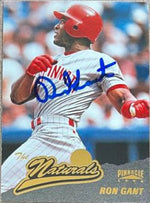 Ron Gant Signed 1996 Pinnacle Baseball Card - Cincinnati Reds