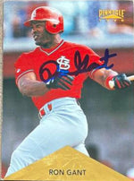 Ron Gant Signed 1996 Pinnacle Baseball Card - St Louis Cardinals