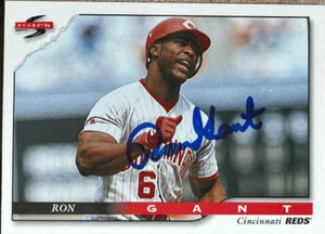 Ron Gant Signed 1996 Score Baseball Card - Cincinnati Reds - PastPros