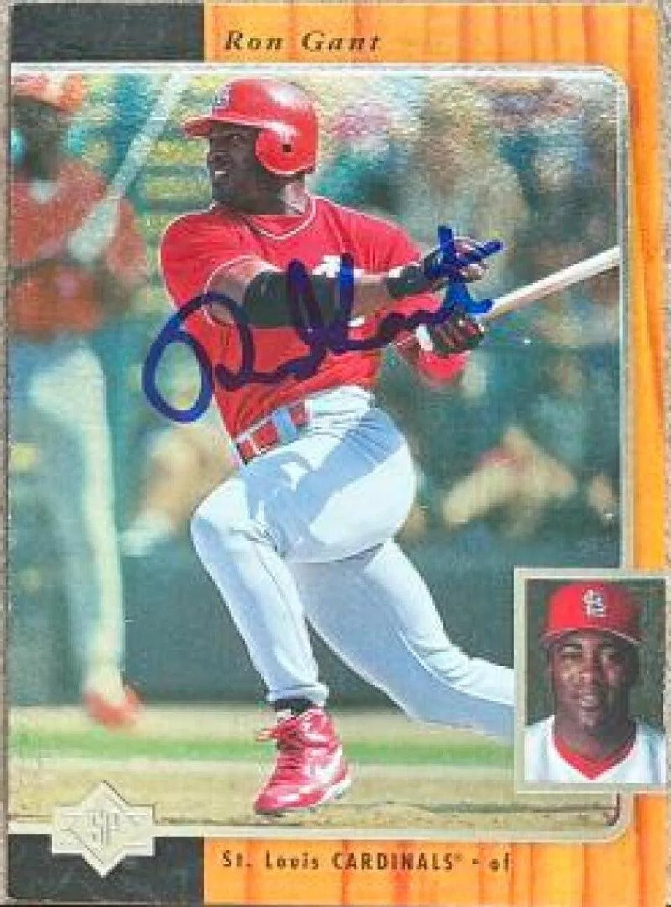 Ron Gant Signed 1996 SP Baseball Card - St Louis Cardinals