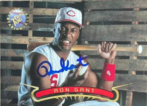 Ron Gant Signed 1996 Stadium Club Baseball Card - Cincinnati Reds - PastPros