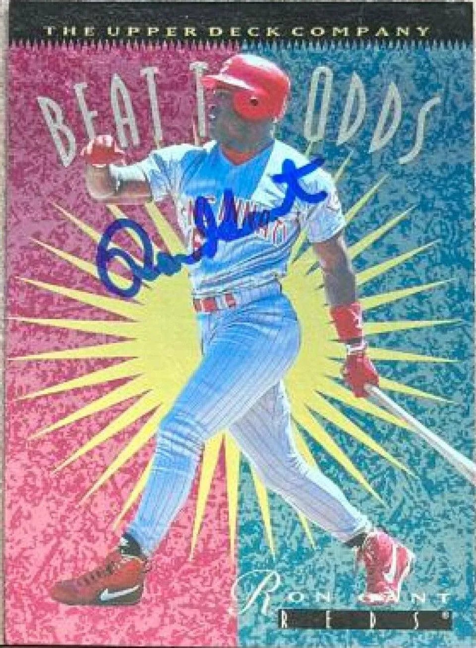 Ron Gant Signed 1996 Upper Deck Baseball Card - Cincinnati Reds